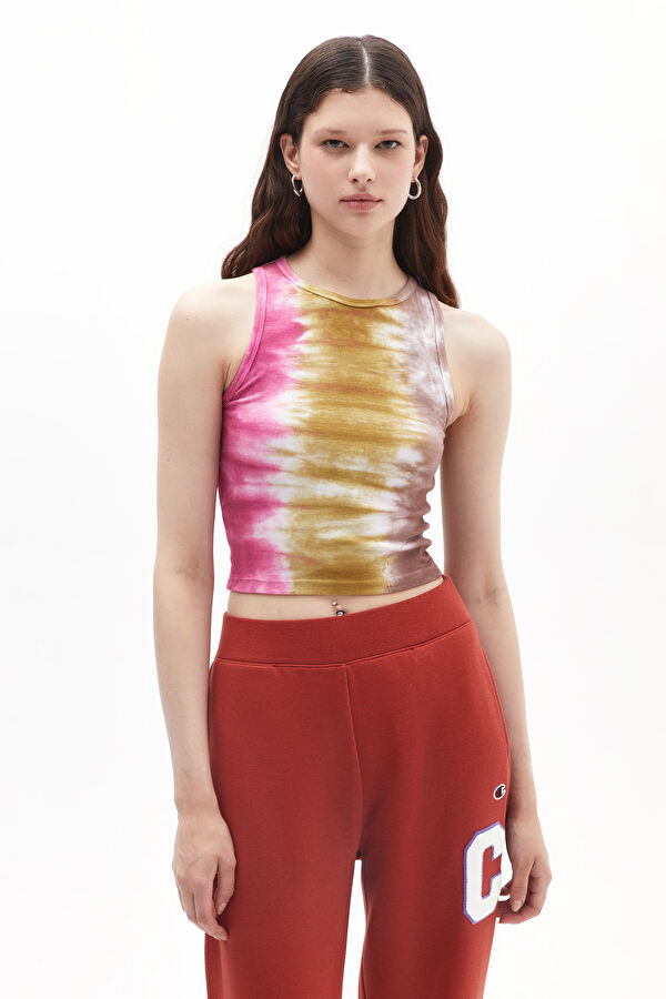 Colorful Patterned Strappy Women's Blouse