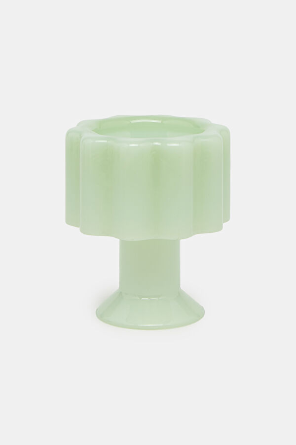 Wave Candle Holder, Light Green, STD