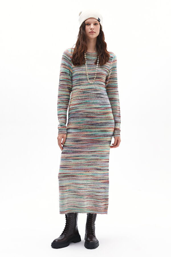 Colorful Striped Maxi Dress for Women