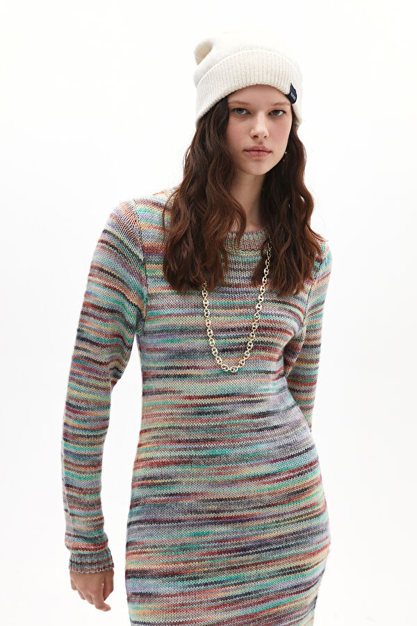 Colorful Striped Maxi Dress for Women 2