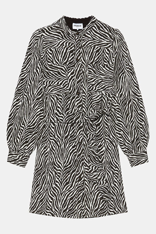 Dark Brown Animal Figured Dress