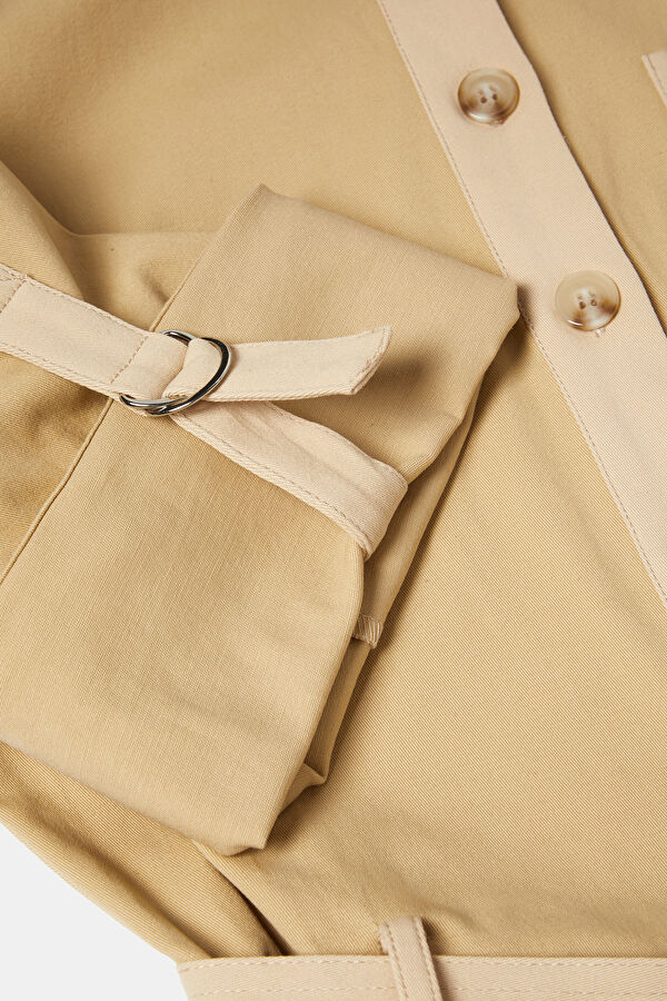 Relax Fit Beige Design Filled Jumpsuit 6
