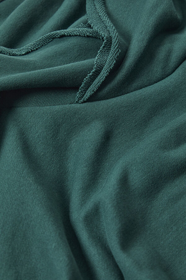 Koyu Yeşil Dik Yaka Erkek Sweatshirt 6
