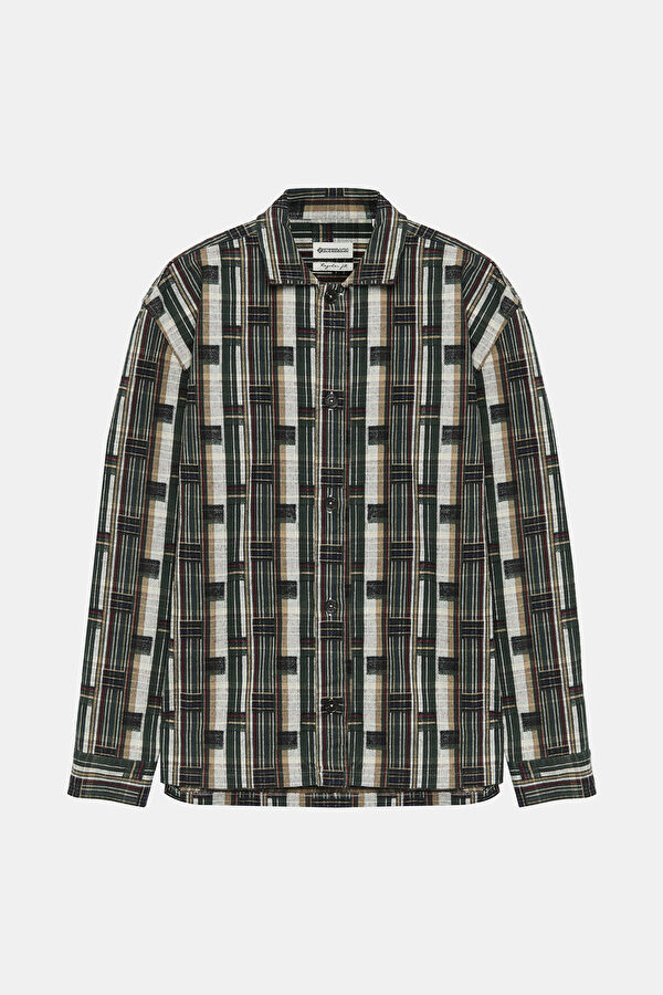 Oversize Multicolored Patterned Men's Shirt