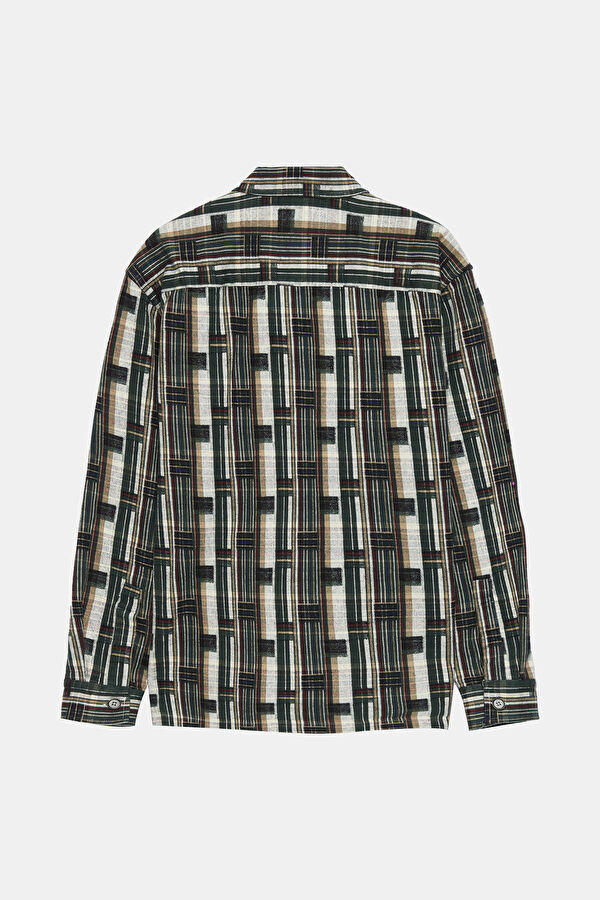 Oversize Multicolored Patterned Men's Shirt 2
