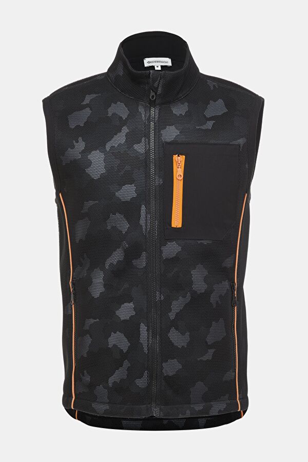 Black Patterned Men's Vest 4
