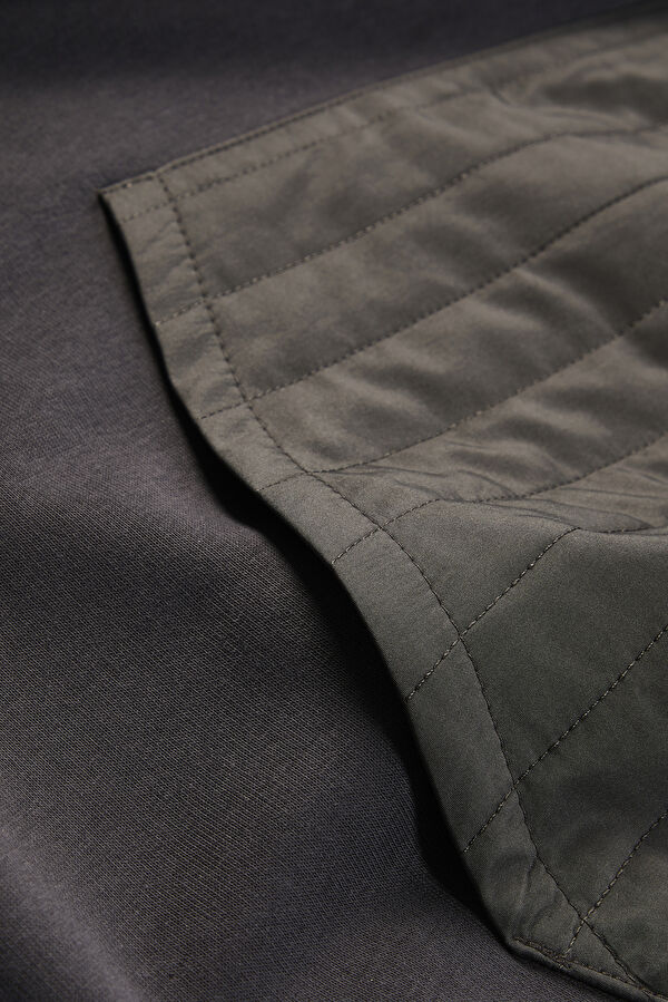 Koyu Gri Bisiklet Yaka Erkek Sweatshirt 3
