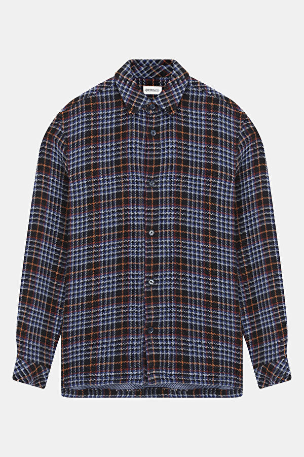 Oversize Multicolored Plaid Men's Shirt