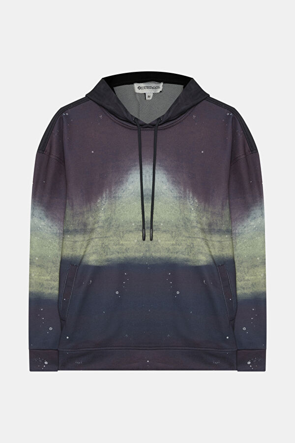 Çok Renkli Kapuşonlu Erkek Sweatshirt