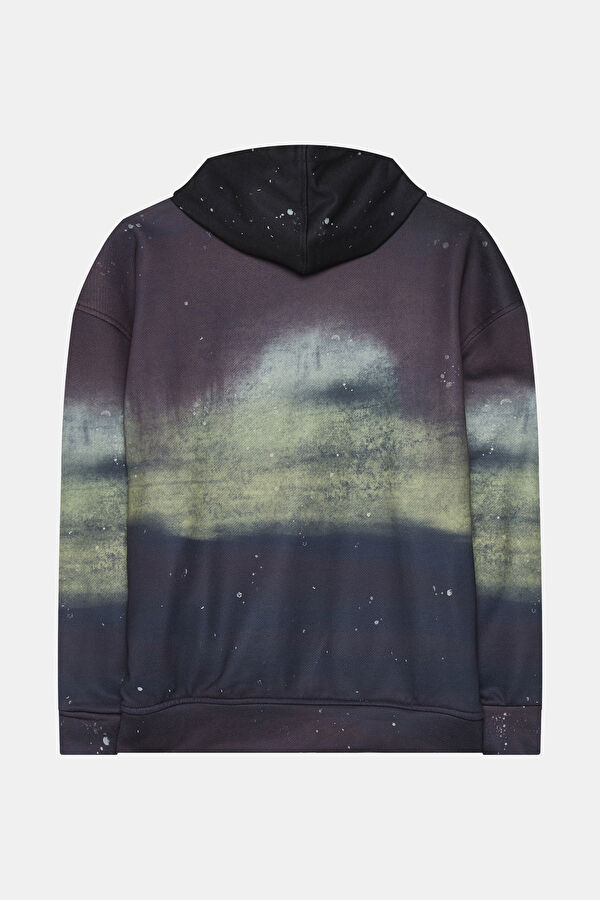 Çok Renkli Kapuşonlu Erkek Sweatshirt 2