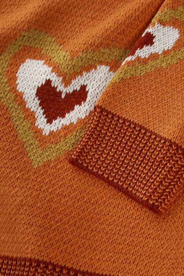 Red Patterned Women's Cardigan 4