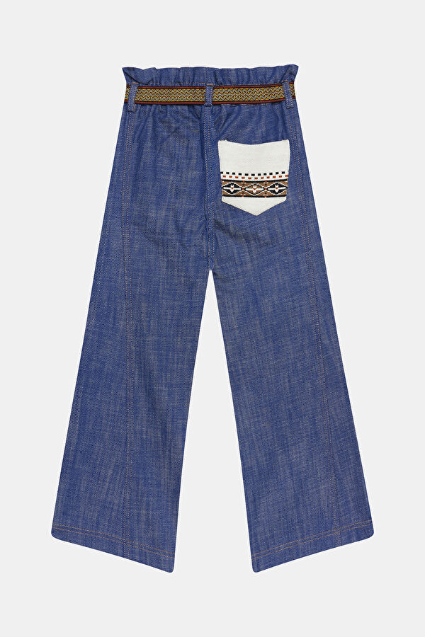 Navy Blue Loose Children's Trousers 4