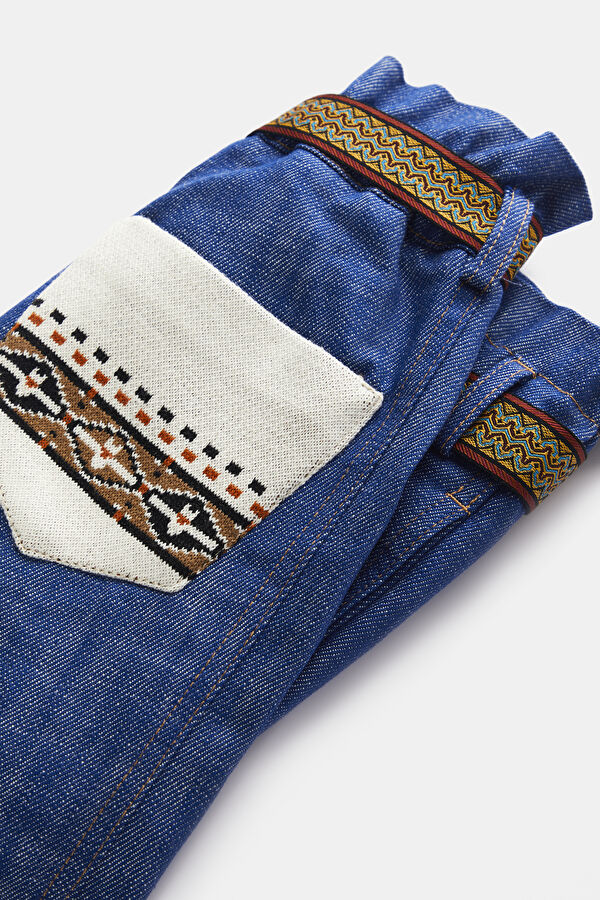 Navy Blue Loose Children's Trousers 7