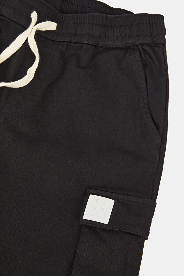 Relax Fit Black Skinny Leg Sports Trousers 3