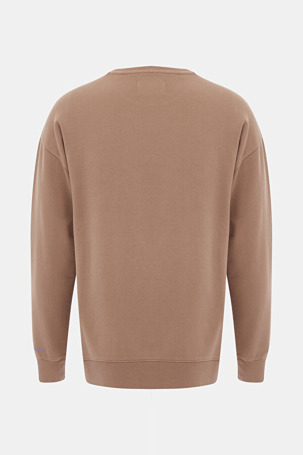 Kiremit Relax Kalıp Bisiklet Yaka Sweatshirt 4