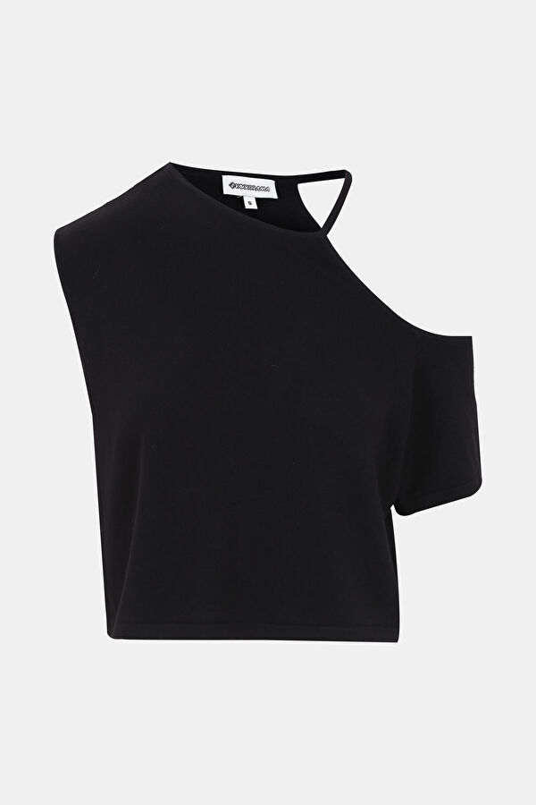 Black Bicycle Collar Blouse