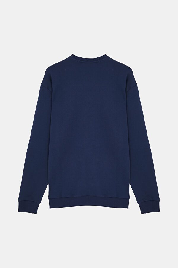 Lacivert Bisiklet Yaka Sweatshirt 2