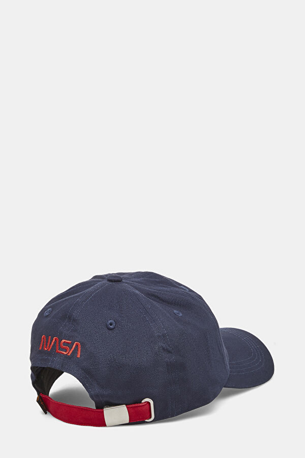 Navy Blue Embroidered Hat 2
