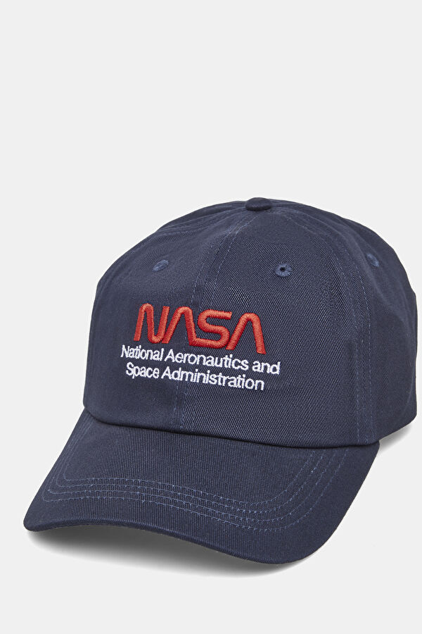 Navy Blue Embroidered Hat 3