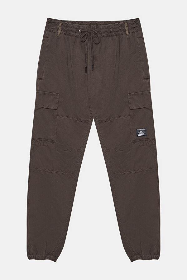 Coffee Wide Leg Sport Men's Trousers