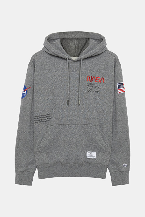 Gri Kapüşonlu Sweatshirt