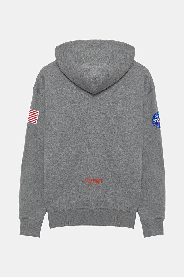Gri Kapüşonlu Sweatshirt 2