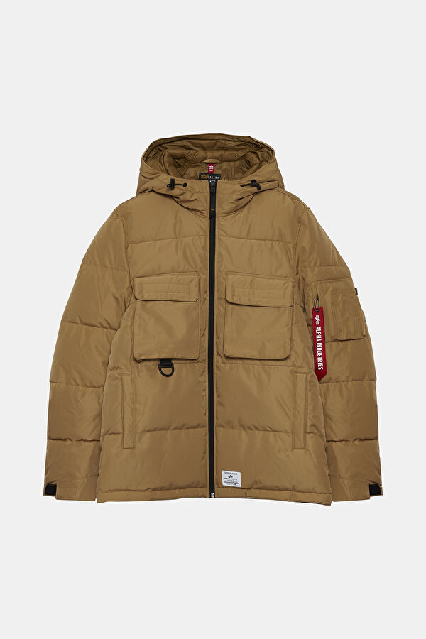 Camel Kapuşonlu Şişme Mont