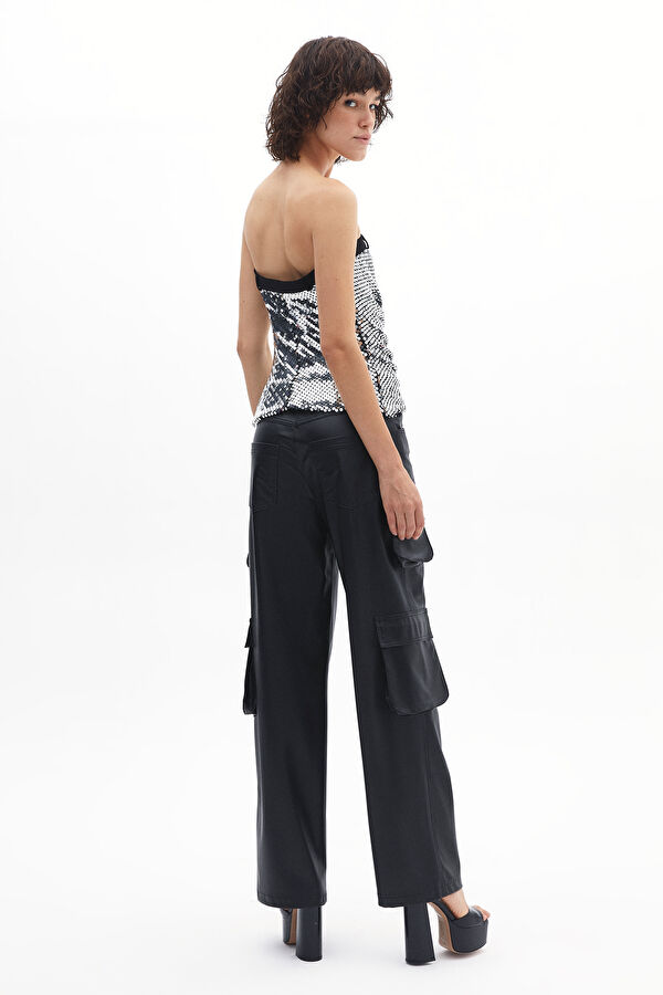 Black Straight Leg Women's Trousers 2