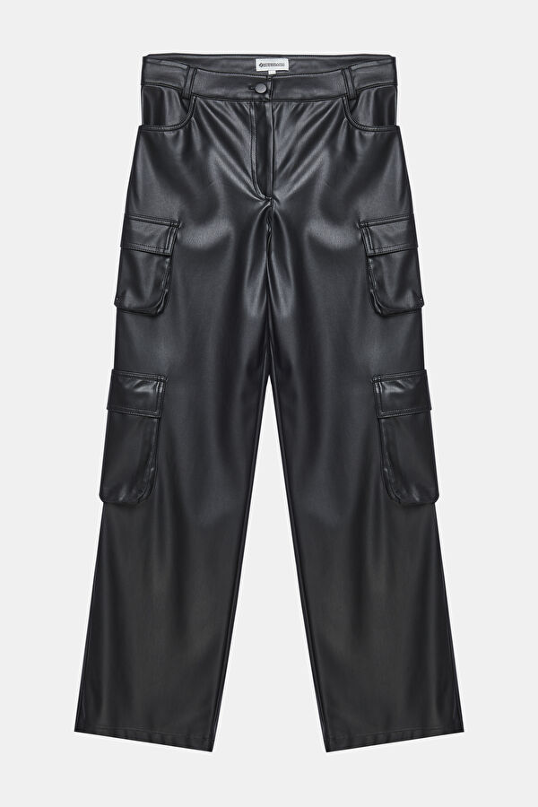 Black Straight Leg Women's Trousers 3