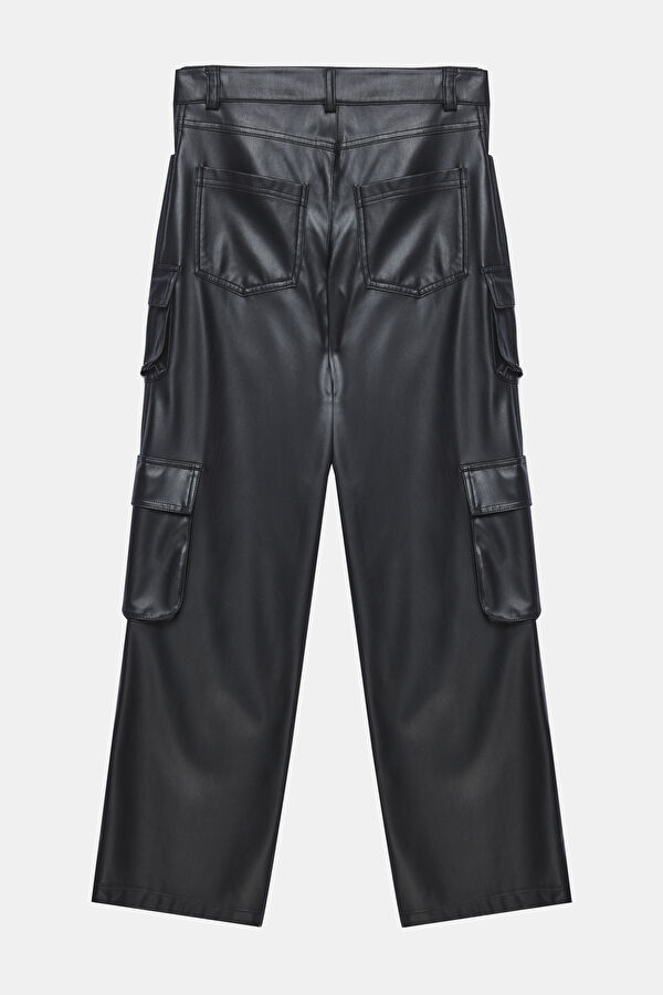 Black Straight Leg Women's Trousers 4
