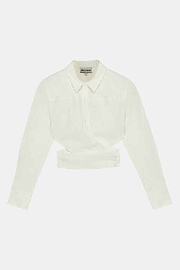 Slim Fit White Women's Shirt