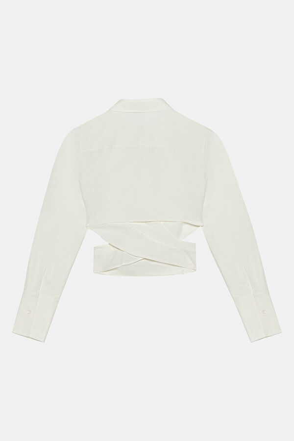 Slim Fit White Women's Shirt 2