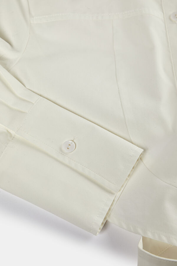 Slim Fit White Women's Shirt 4