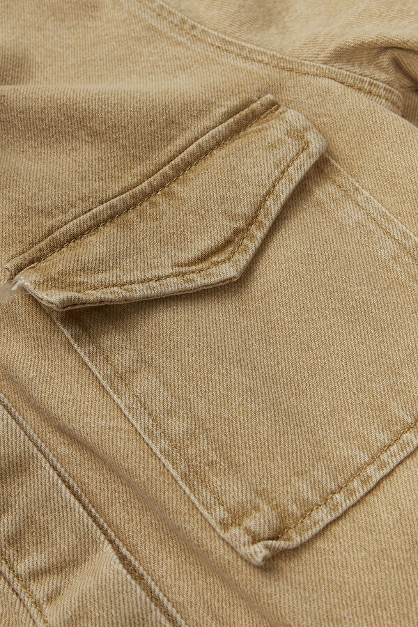 Camel Buttoned Denim Women's Jumpsuit 4