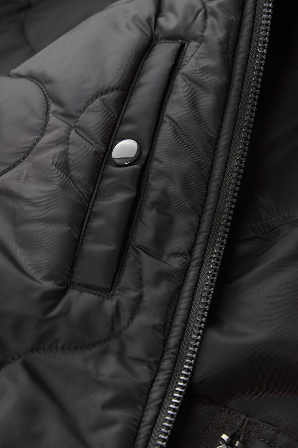 Black Bomber Jacket for Women 6