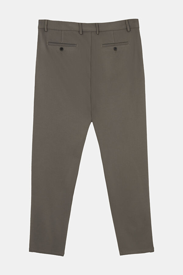 Mink-colored Viscose Men's Straight Leg Trousers 2