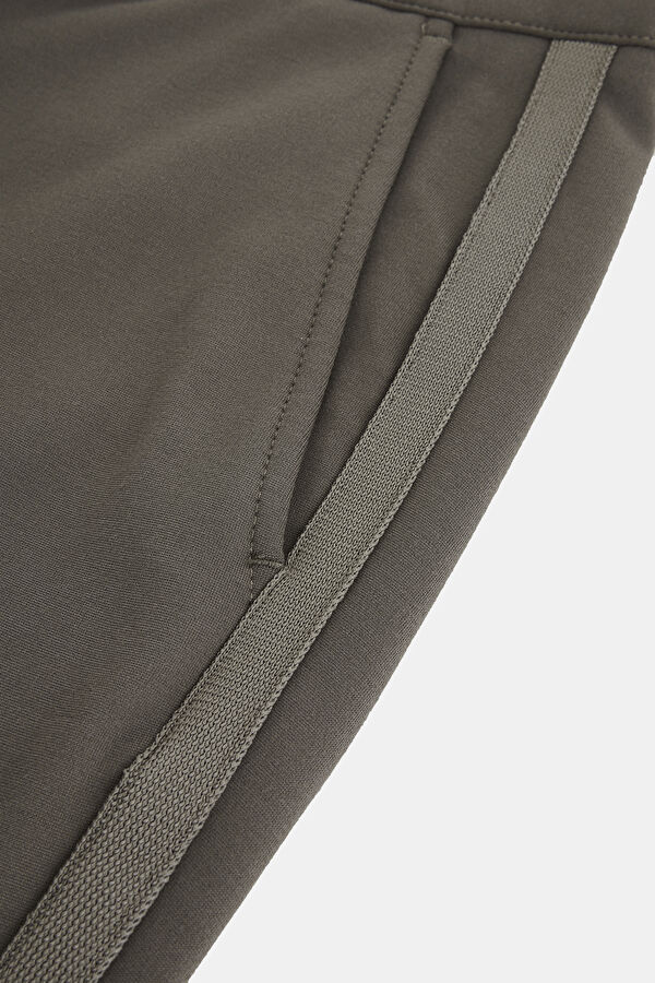 Mink-colored Viscose Men's Straight Leg Trousers 3