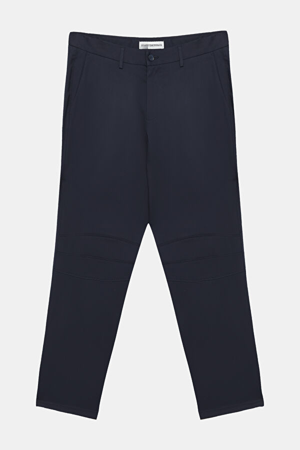 Navy Blue Straight Leg Men's Trousers
