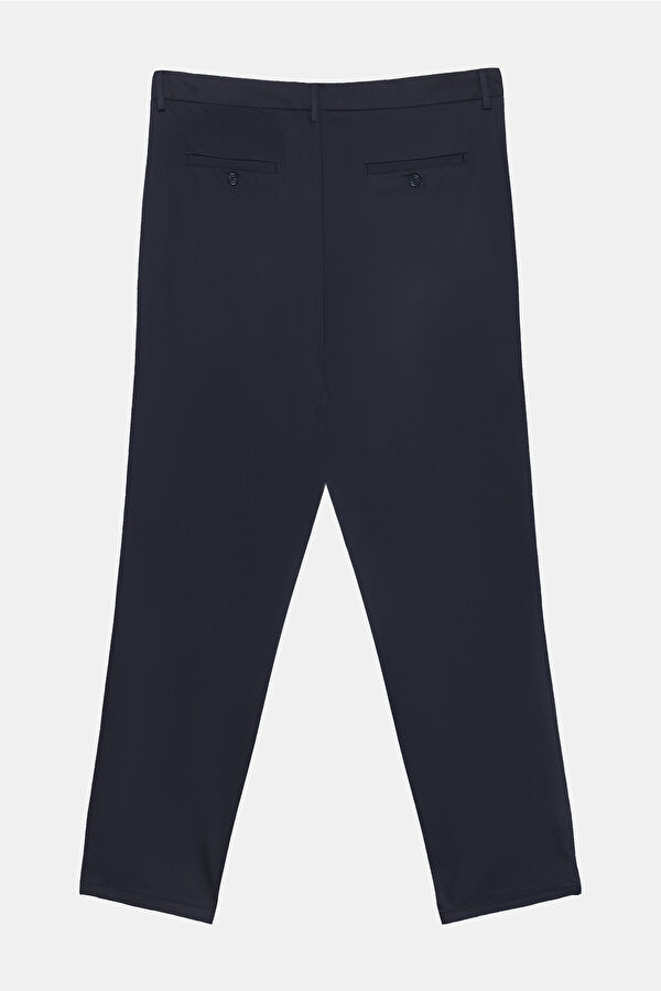 Navy Blue Straight Leg Men's Trousers 2