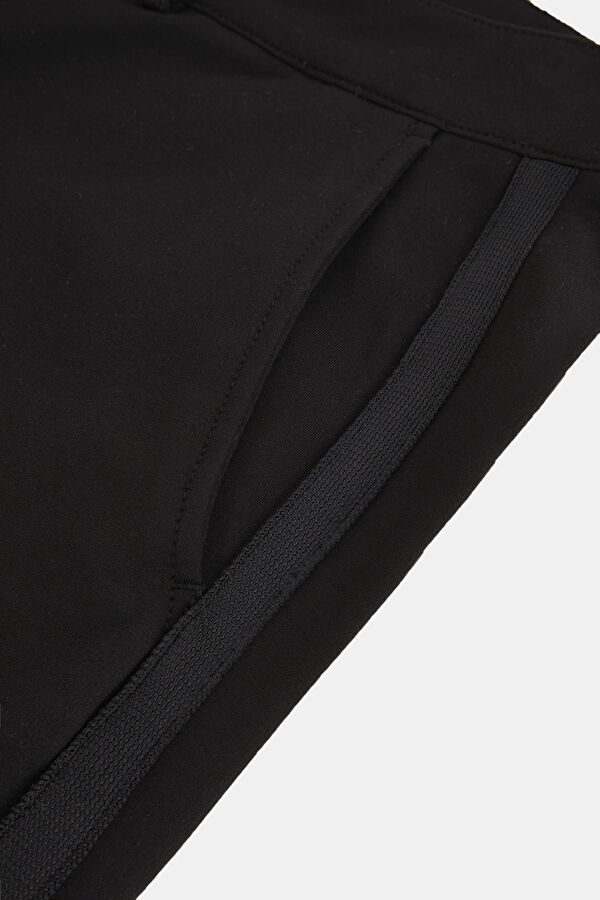 Black Viscose Men's Straight Leg Trousers 3
