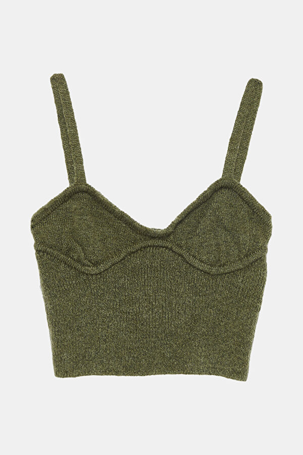 Khaki Strappy Women's Blouse