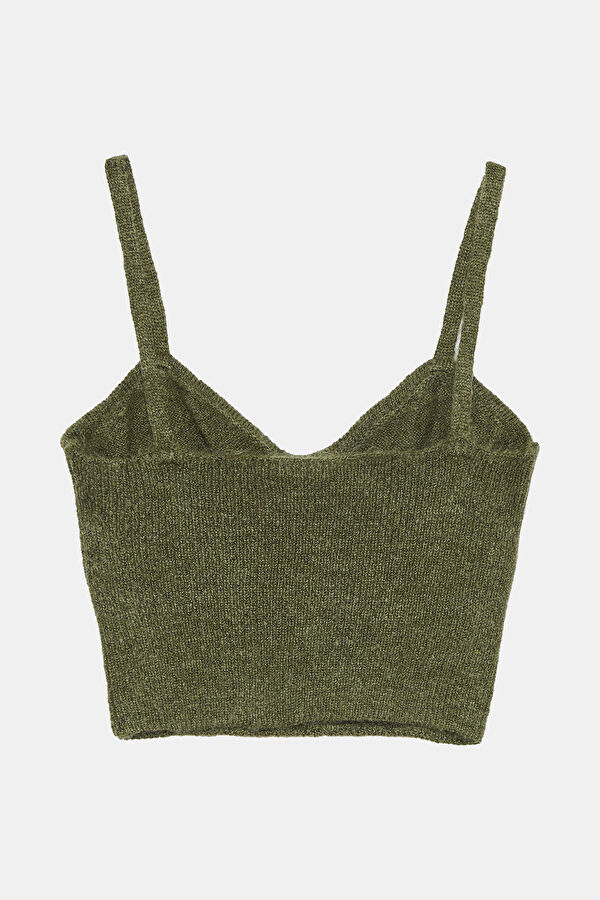 Khaki Strappy Women's Blouse 2