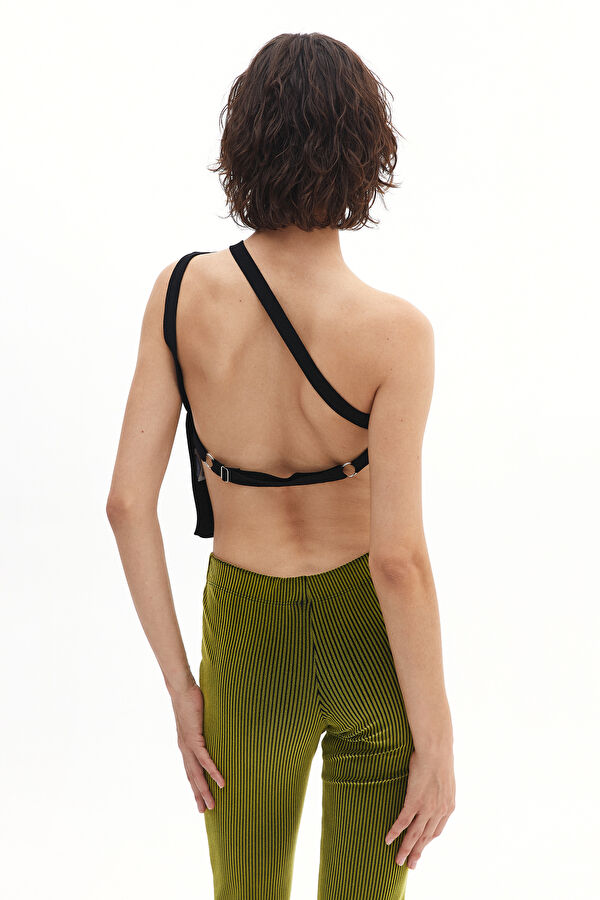 Black Strappy Women's Blouse 3