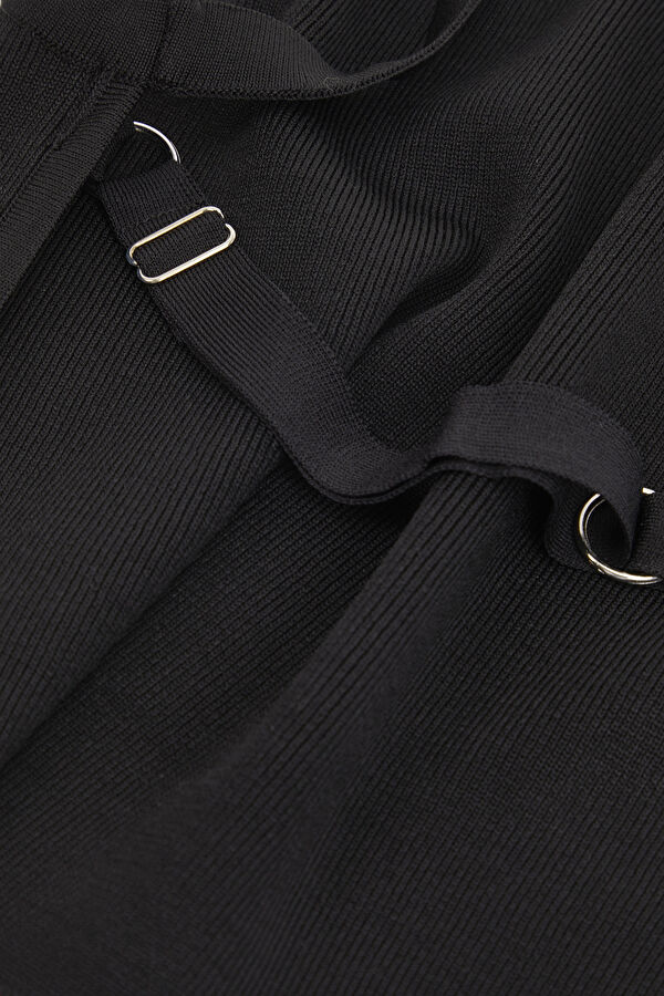 Black Strappy Women's Blouse 6
