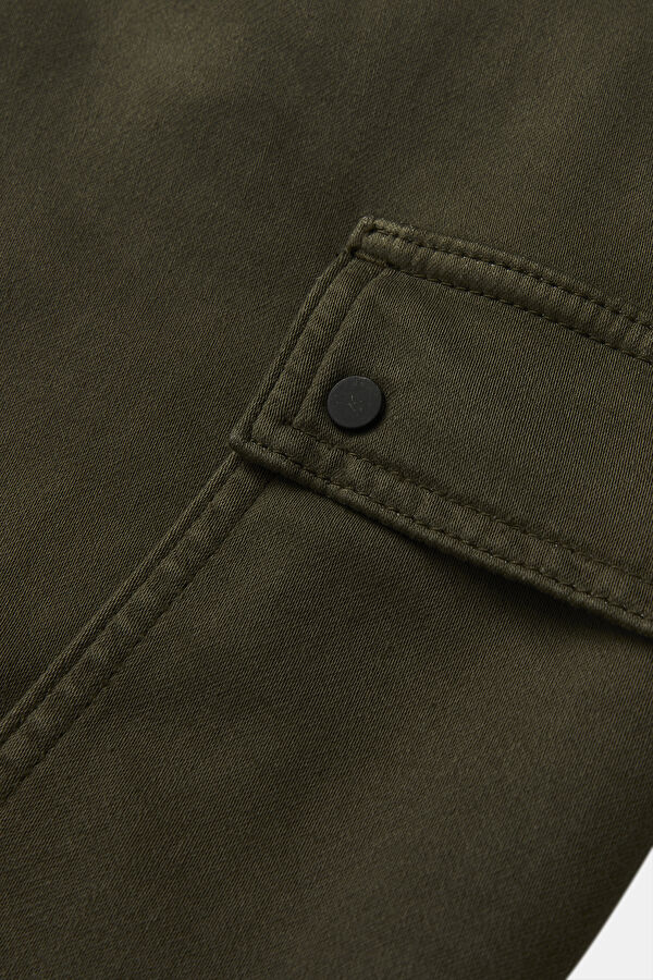 Khaki Straight Leg Men's Trousers 3