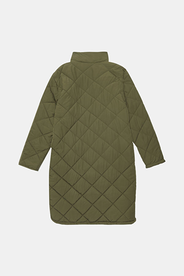 %100 Recycled Kapitone Detaylı Kaban 2