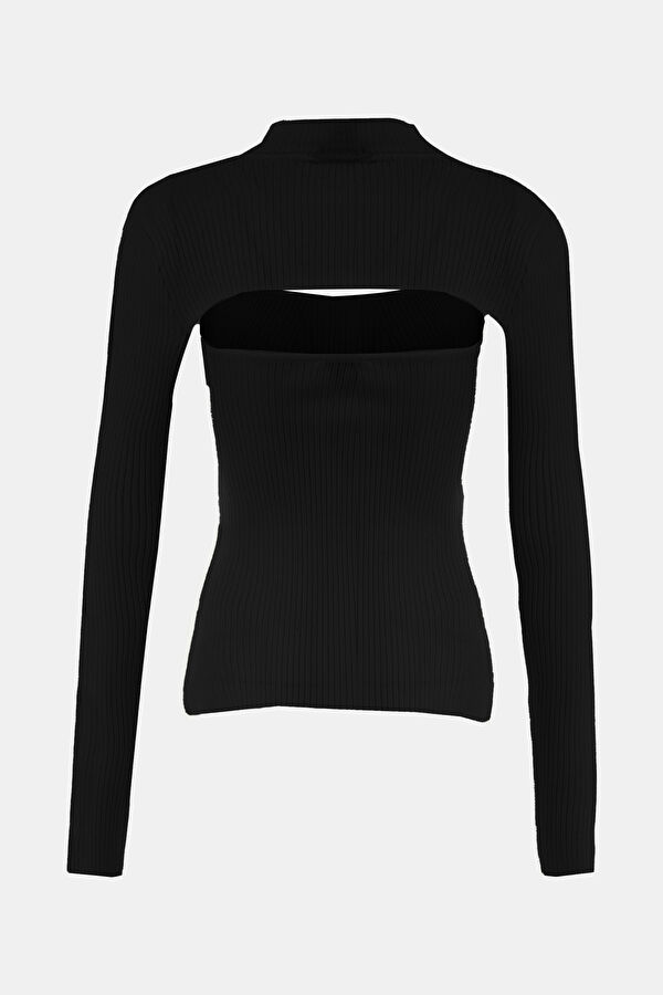 Black Long-Sleeved Women's Blouse 5