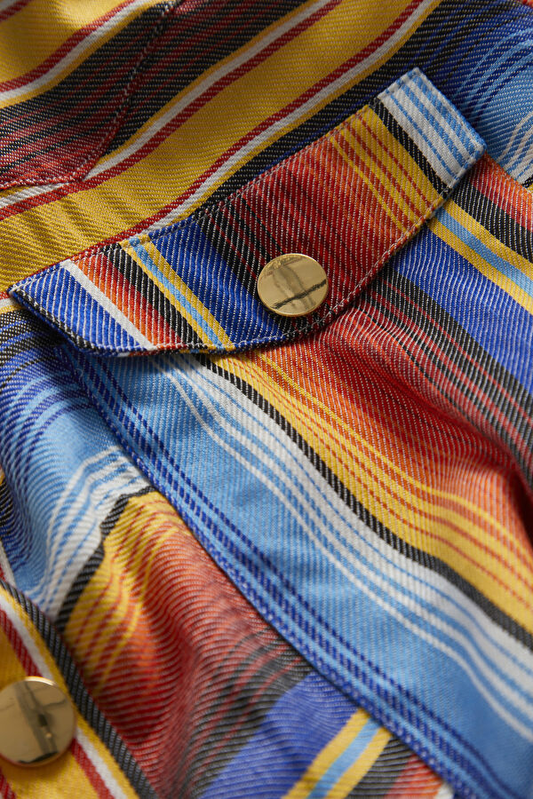 Comfort Blue Striped Pattern Women's Shirt 4