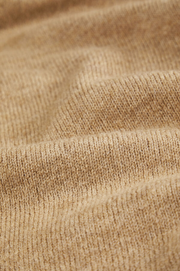 Beige Striped Knitted Women's Sweater 4