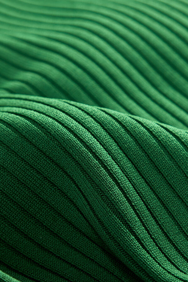 Green Viscose Knit Women's Cardigan 5